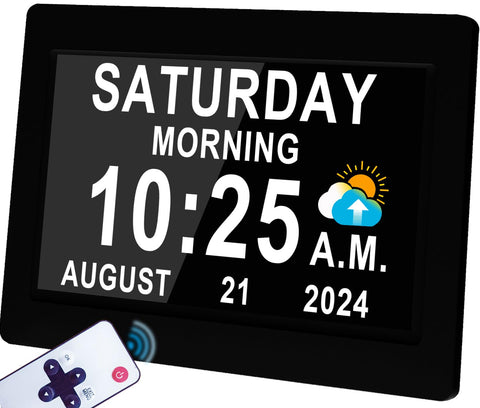 Talking Digital Day & Date Clock – Large Display for Seniors
