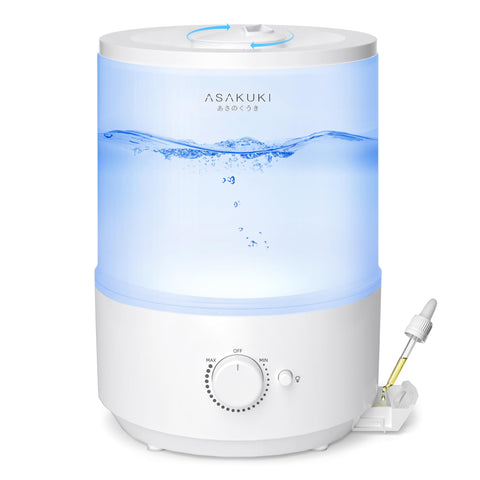 ASAKUKI 3L Top-Fill Cool Mist Humidifier with Night Light