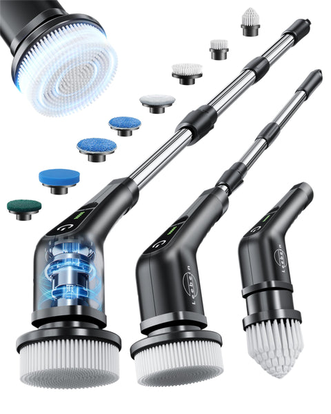 Cordless Electric Spin Scrubber with 8 Brush Heads