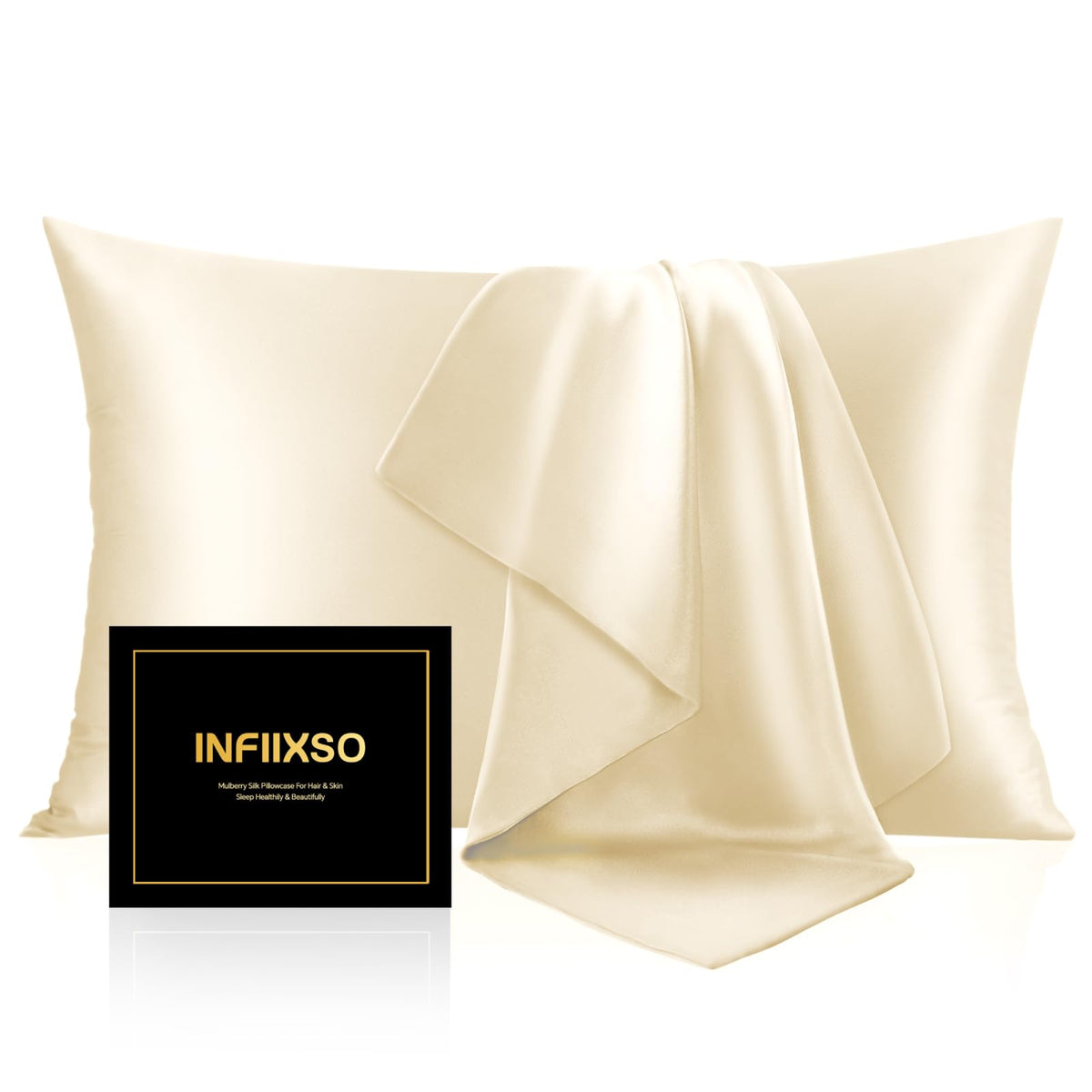 Mulberry Silk Pillowcases with Zip – 2 Pack
