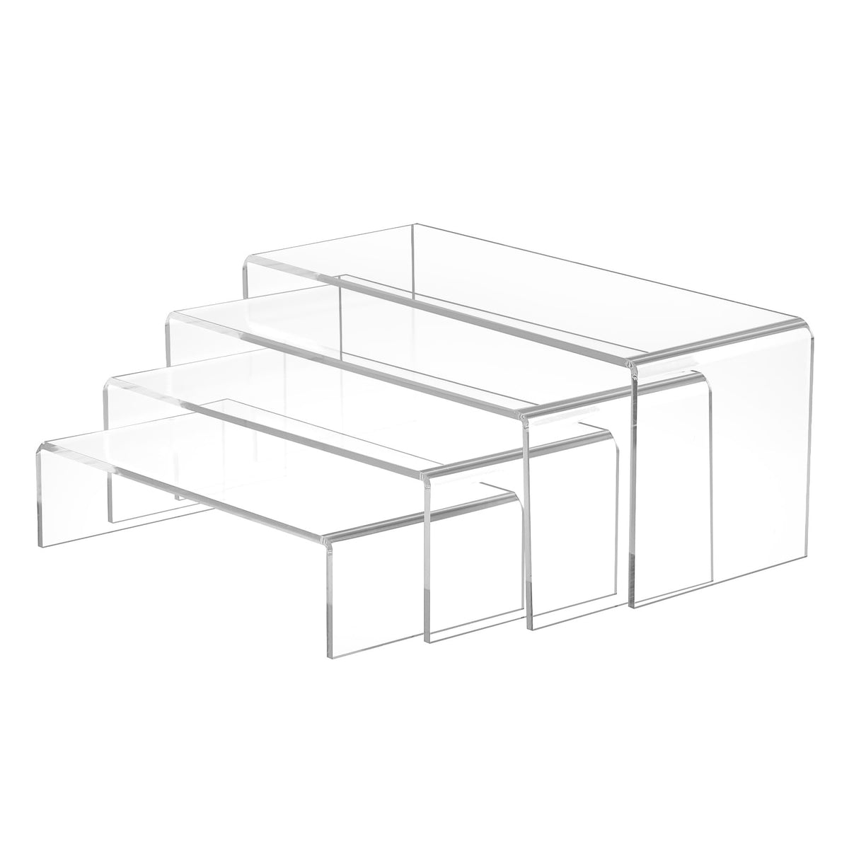 Clear Acrylic Display Risers – Set of 4