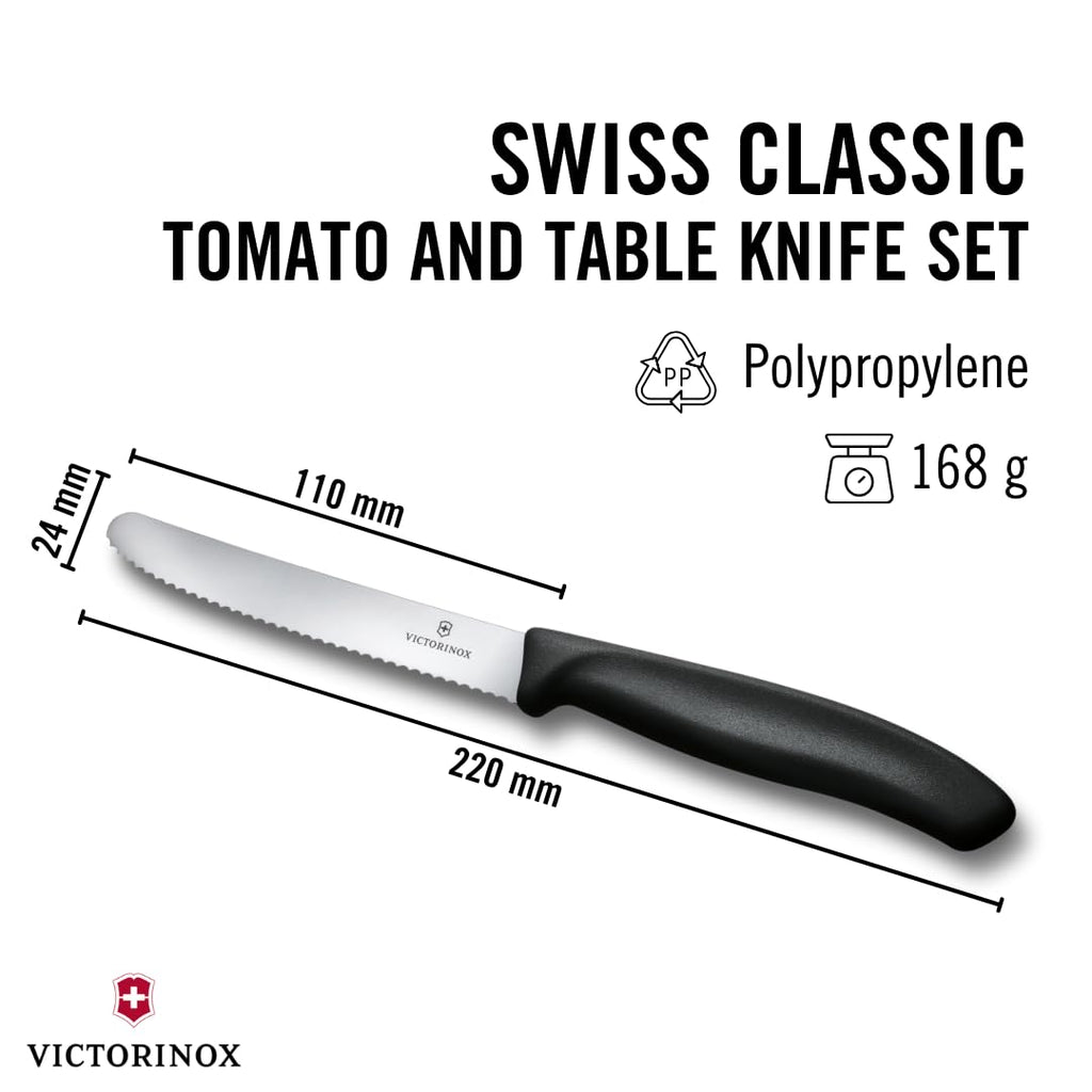 Victorinox Wavy Edge Steak & Tomato Knife Set – 6 Piece