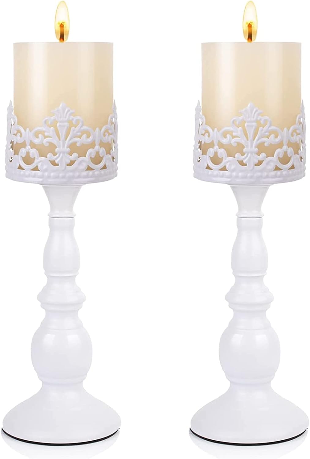 Gothic Black Pillar Candle Holders – Set of 2 – view 10