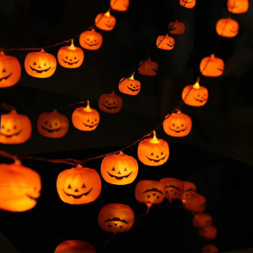 Pumpkin String Lights – 20 LED Battery Halloween Lights