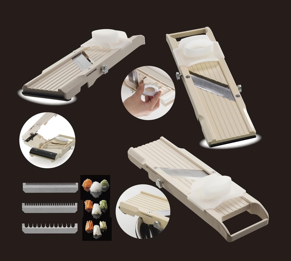 Benriner Japanese Mandoline Slicer with 4 Blades