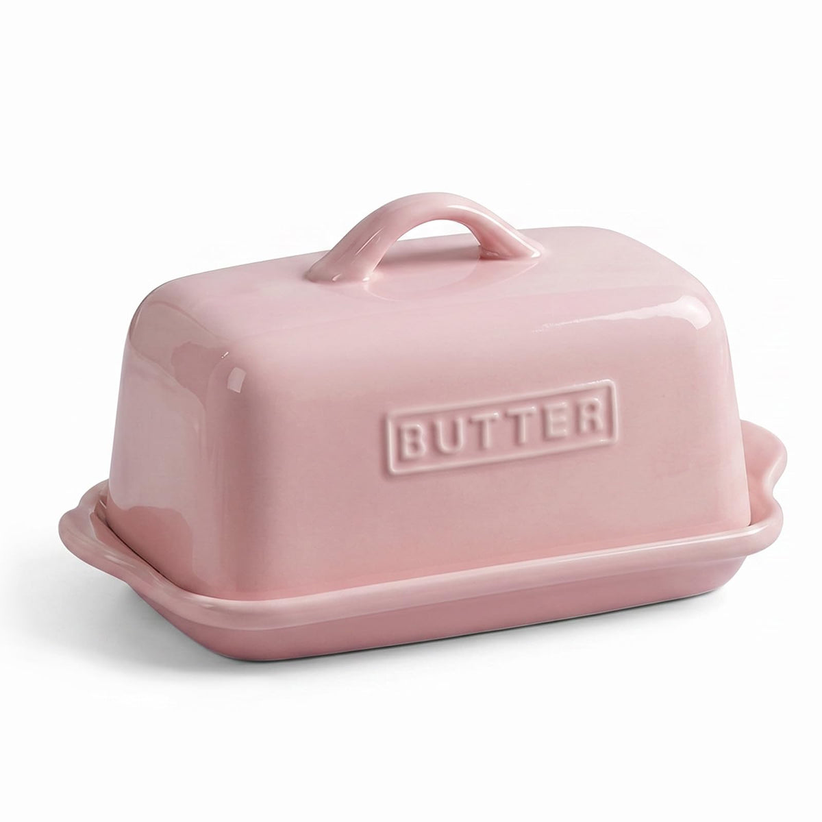 Large Porcelain Butter Dish with Lid