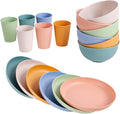 Unbreakable Wheat Straw Dinnerware Set – 18 Pieces