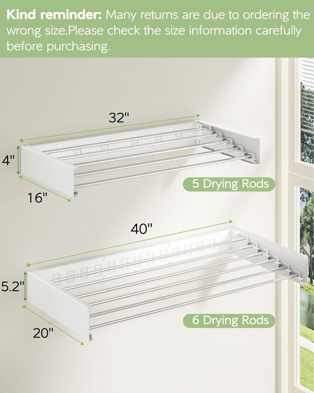 Wall-Mounted Folding Clothes Drying Rack