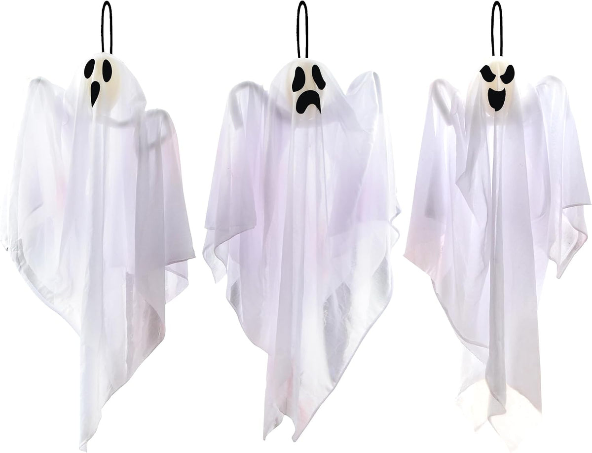 Hanging Flying Ghosts – 3 Pack Halloween Decorations