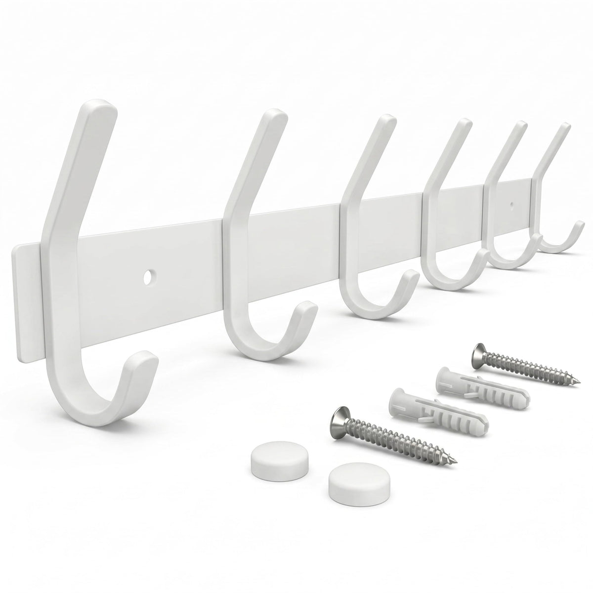 Brushed Stainless Steel Wall Coat Rack – Double Hooks