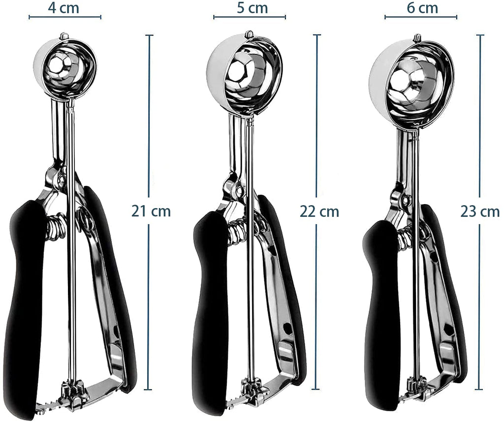 Stainless Steel Cookie & Ice Cream Scoop with Trigger