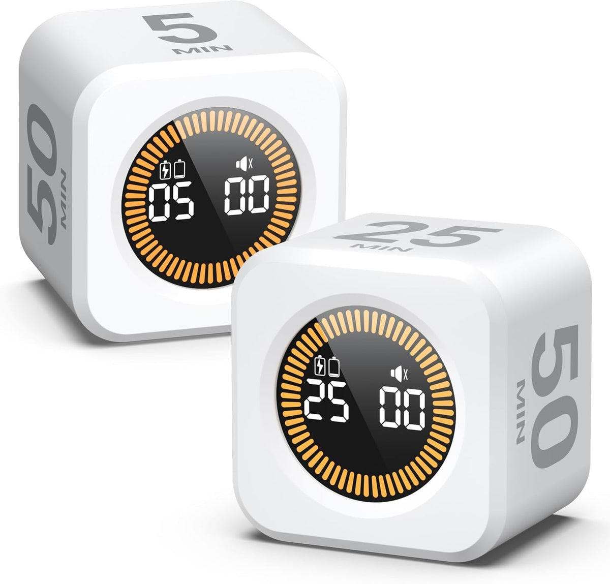 Visual Cube Timer – Flip to Start 5/10/25/50 Min