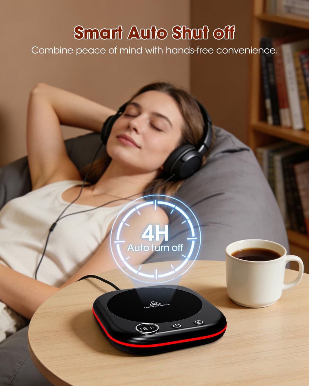 Electric Coffee Mug Warmer with Auto Shut-Off