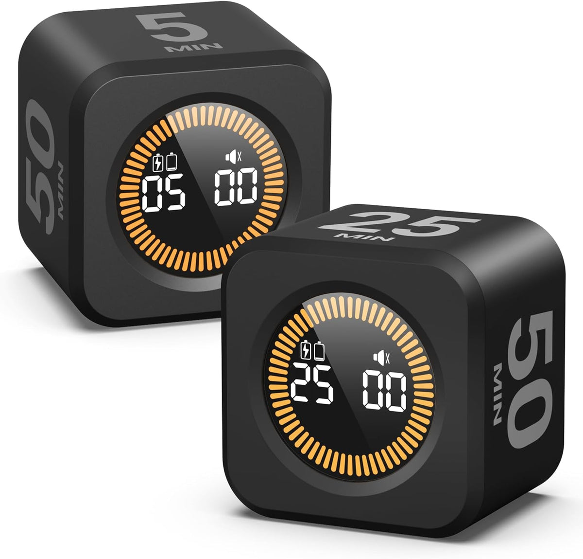 Visual Cube Timer – Flip to Start 5/10/25/50 Min