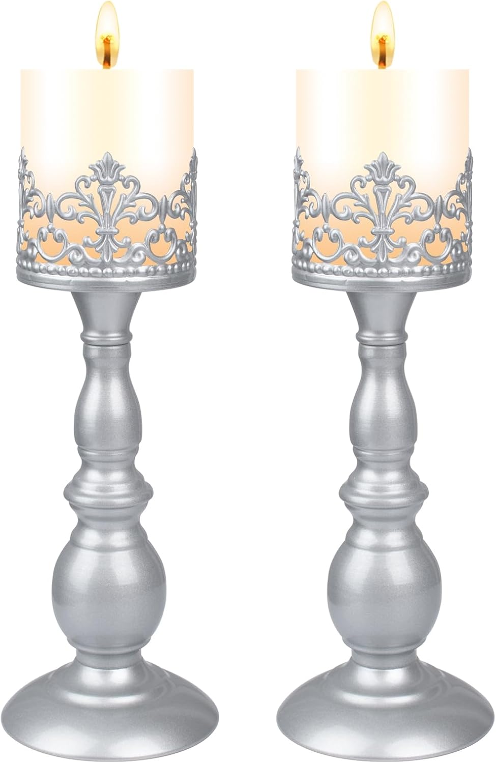 Gothic Black Pillar Candle Holders – Set of 2 – view 11