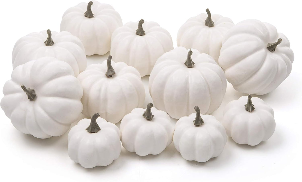 Mini Artificial Pumpkins – 12 Pack