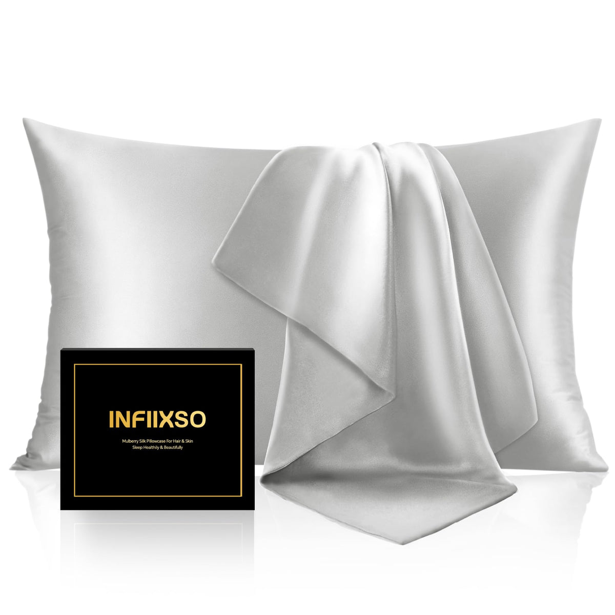 Mulberry Silk Pillowcases with Zip – 2 Pack