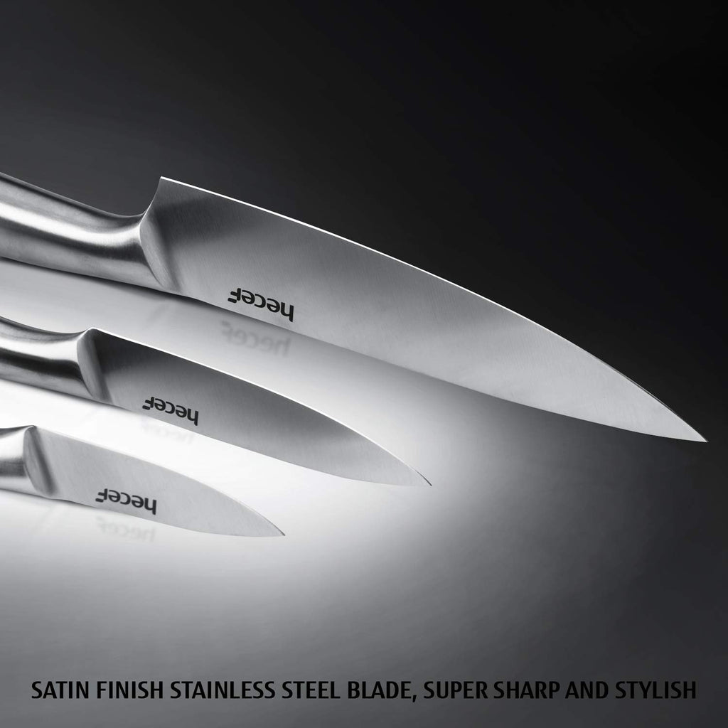 5-Piece Stainless Steel Kitchen Knife Set with Sheaths