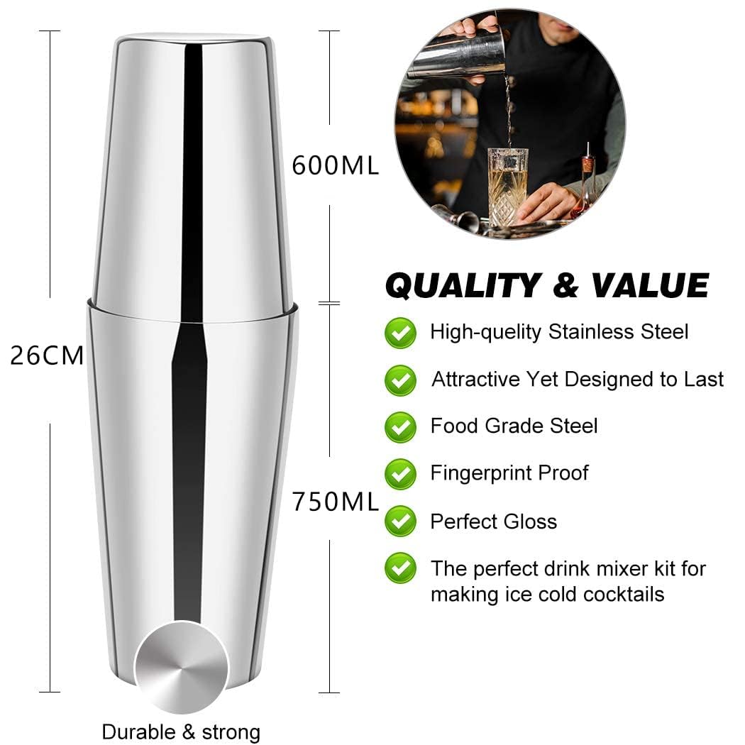 Cocktail Shaker Bar Set with Stand – 23 Piece