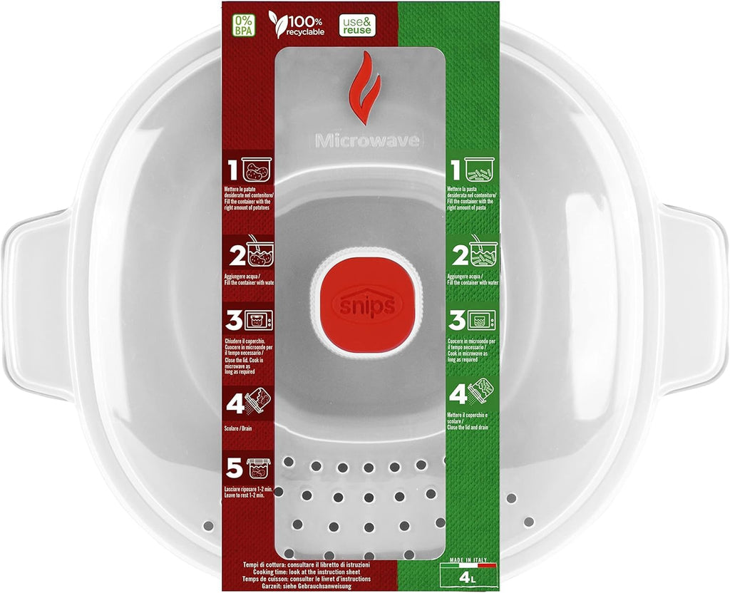 Snips Microwave Pasta & Potato Cooker – 4 L