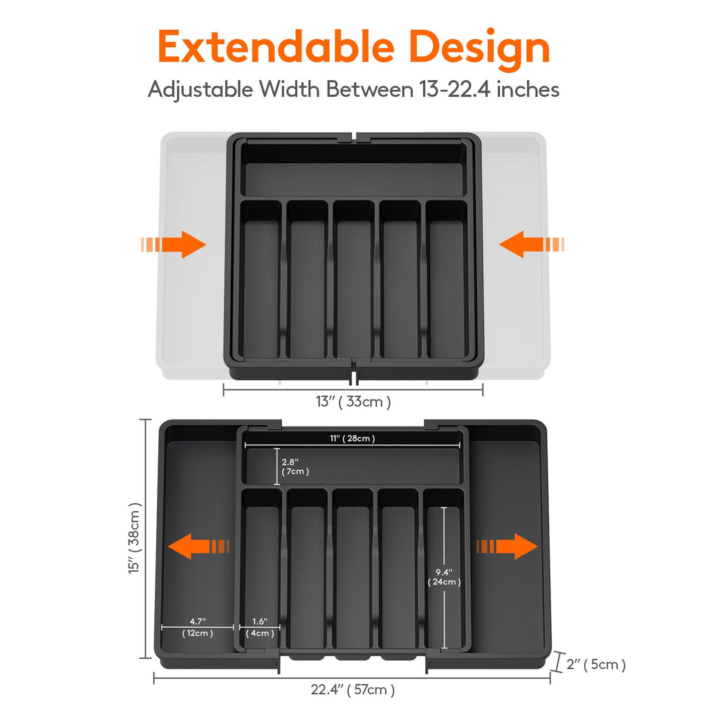 Expandable Cutlery Drawer Organiser – Extra Large