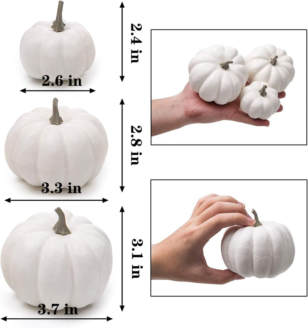 Mini Artificial Pumpkins – 12 Pack – view 6