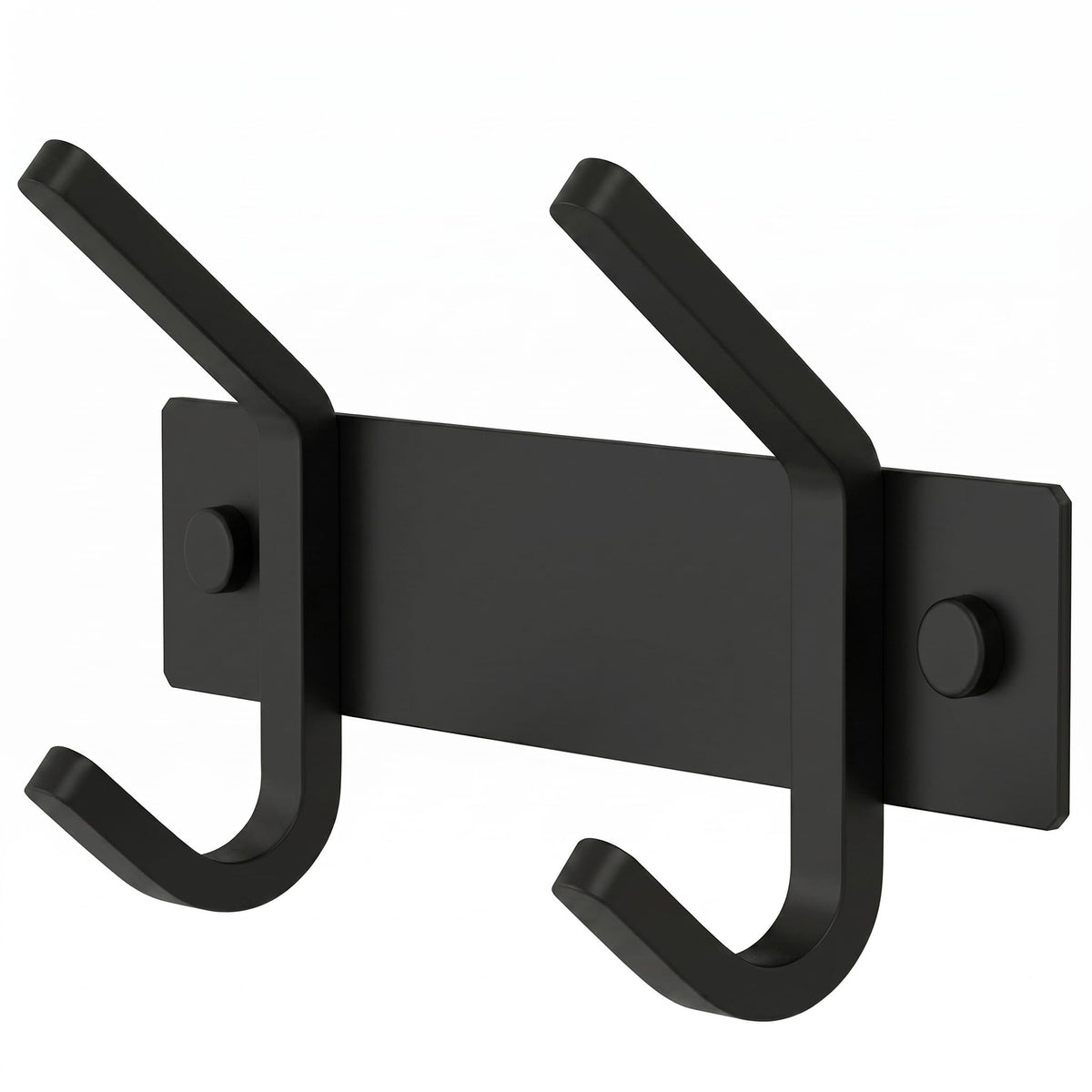 Brushed Stainless Steel Wall Coat Rack – Double Hooks