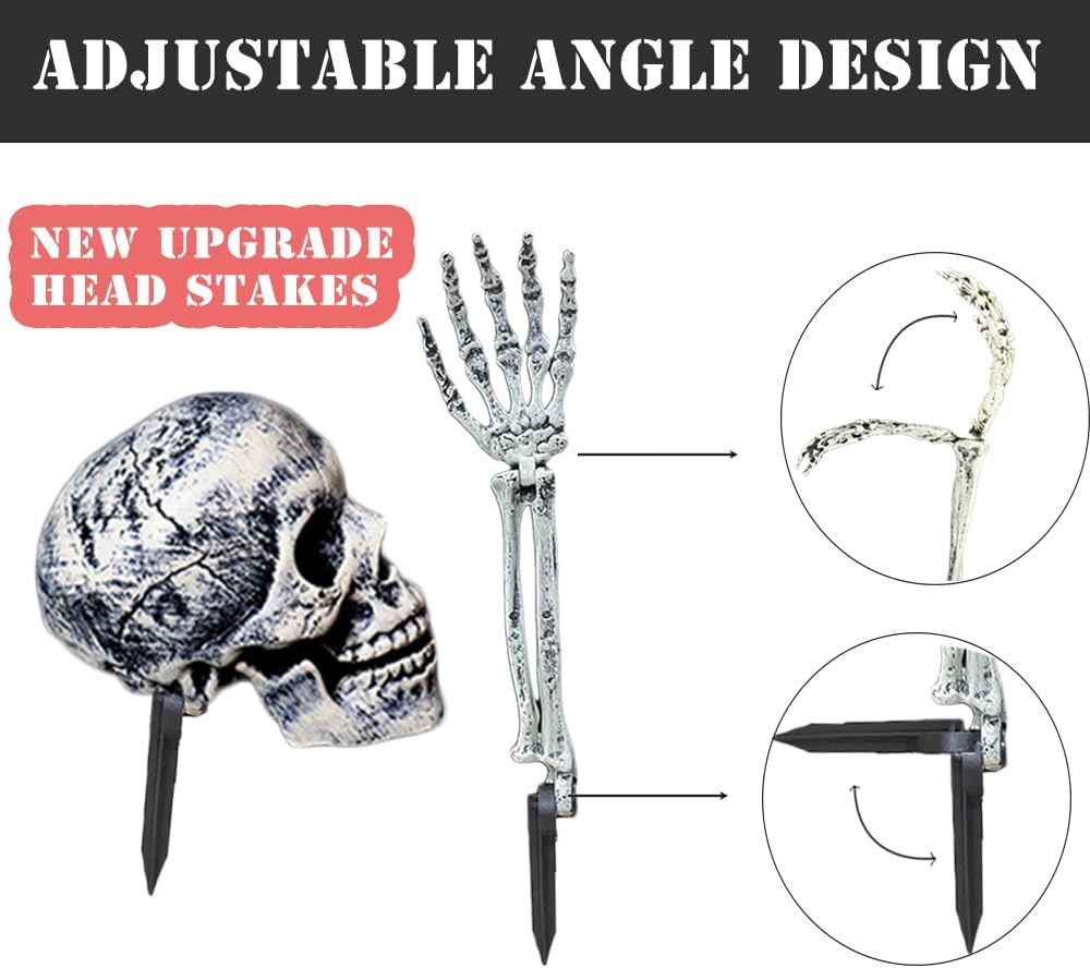 Realistic Skeleton Lawn Stakes – Halloween Yard Decoration – view 4