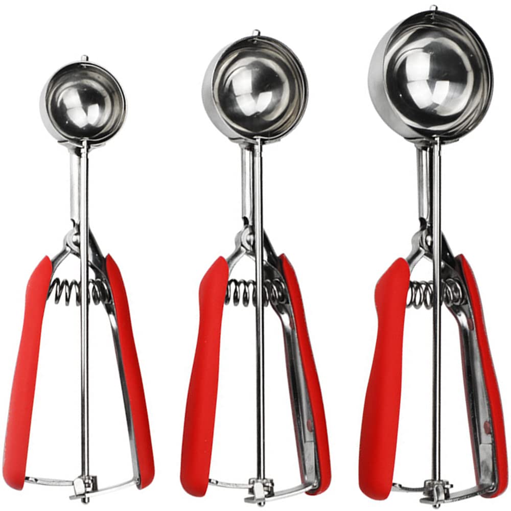 Stainless Steel Cookie & Ice Cream Scoop with Trigger