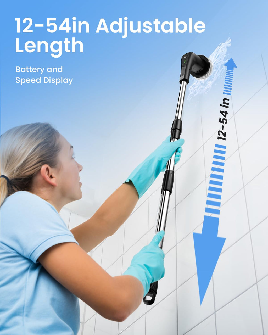 Cordless Electric Spin Scrubber with 8 Brush Heads
