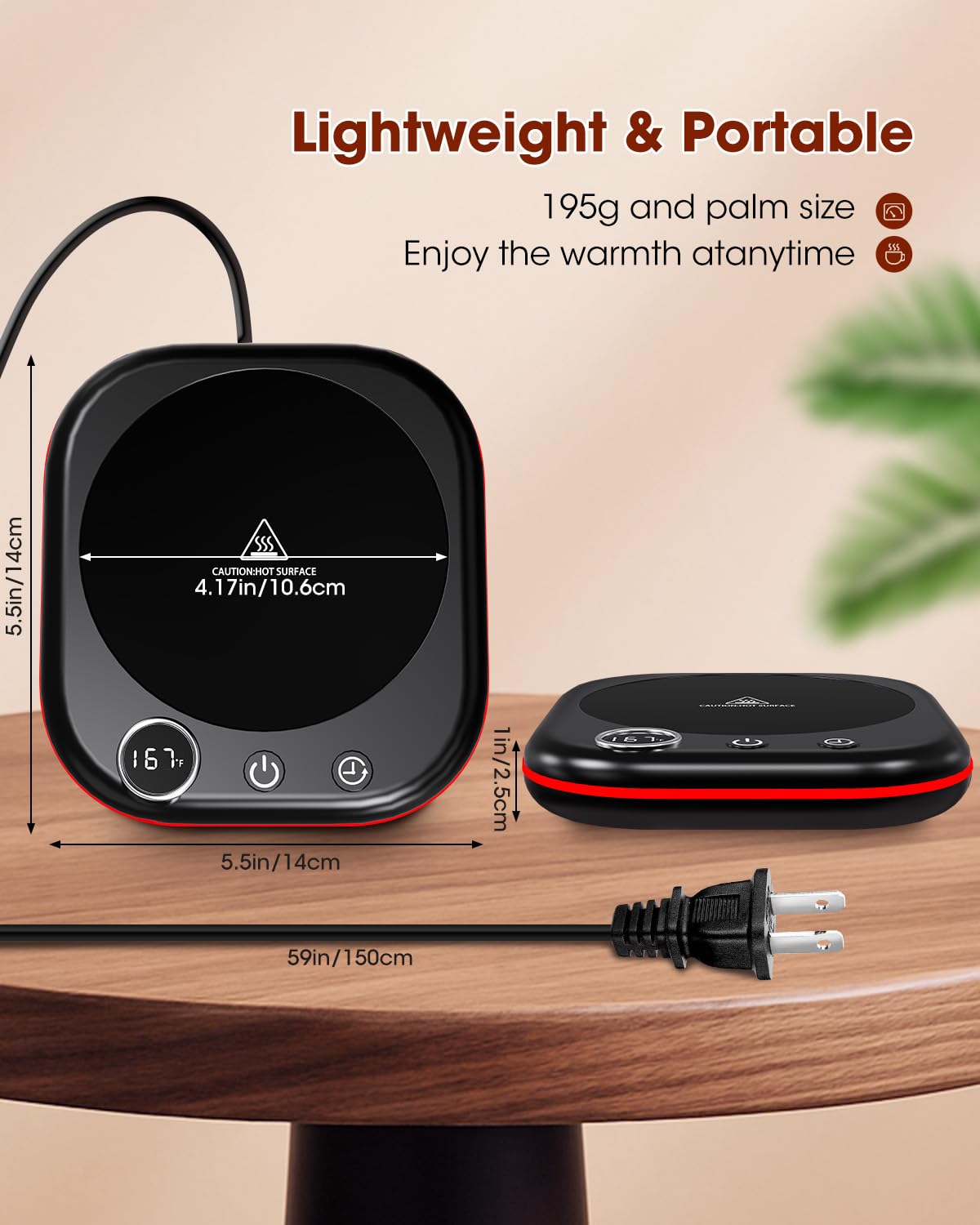 Electric Coffee Mug Warmer with Auto Shut-Off