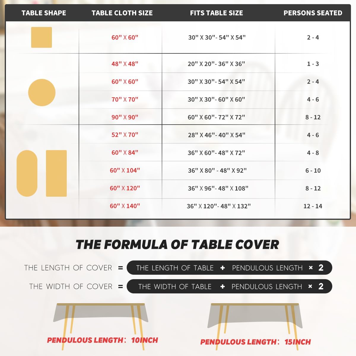 Christmas Tree Print Tablecloth – Washable – view 7