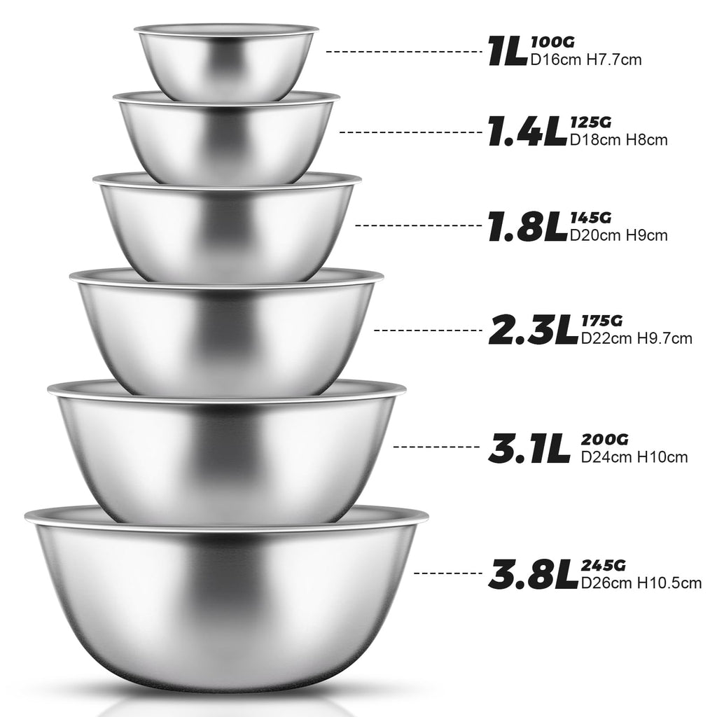Stainless Steel Nesting Mixing Bowls Set