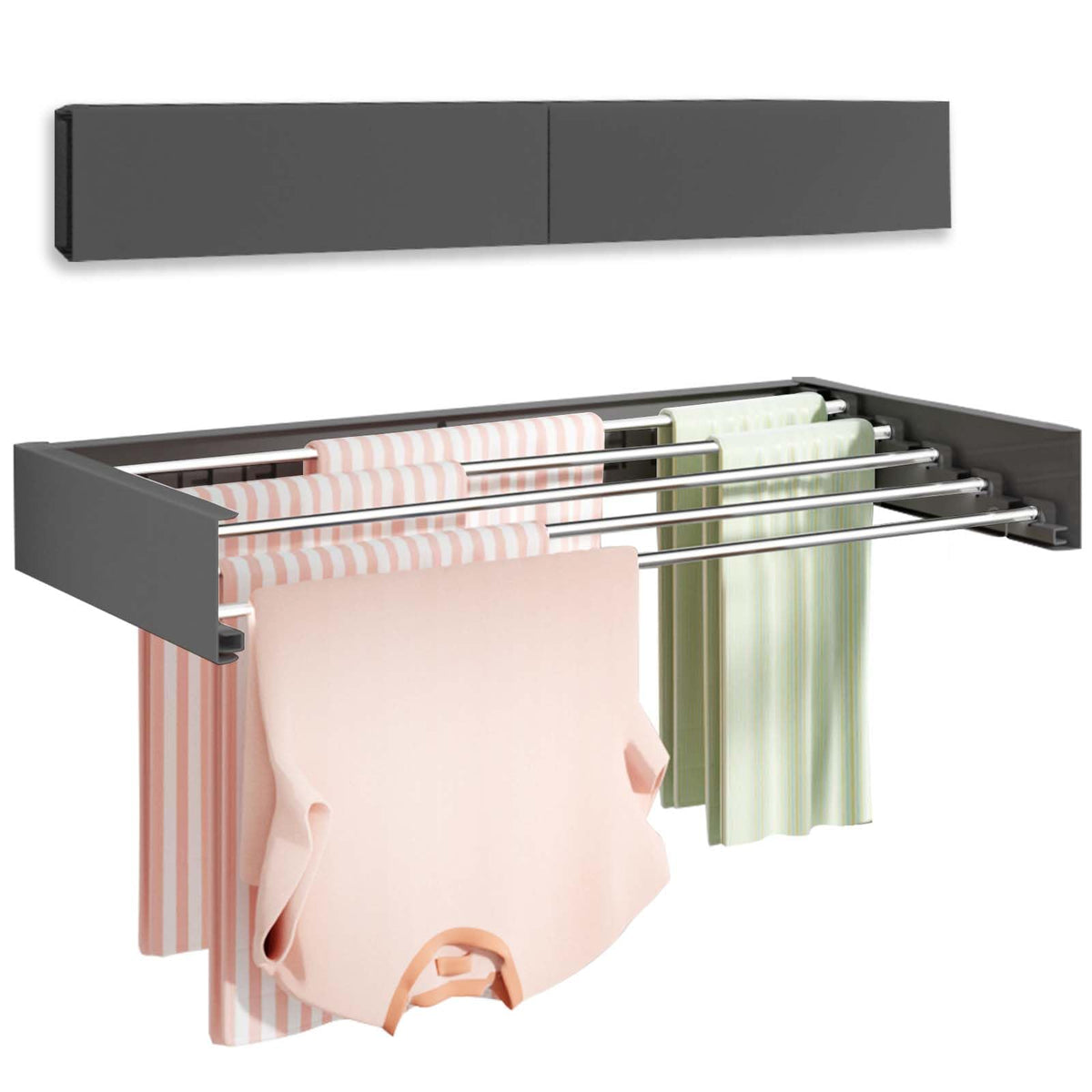 Wall-Mounted Folding Clothes Drying Rack