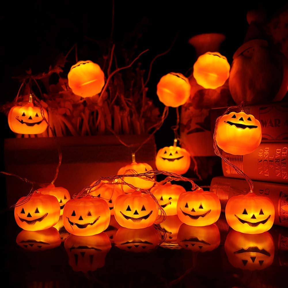 Pumpkin String Lights – 20 LED Battery Halloween Lights – view 2