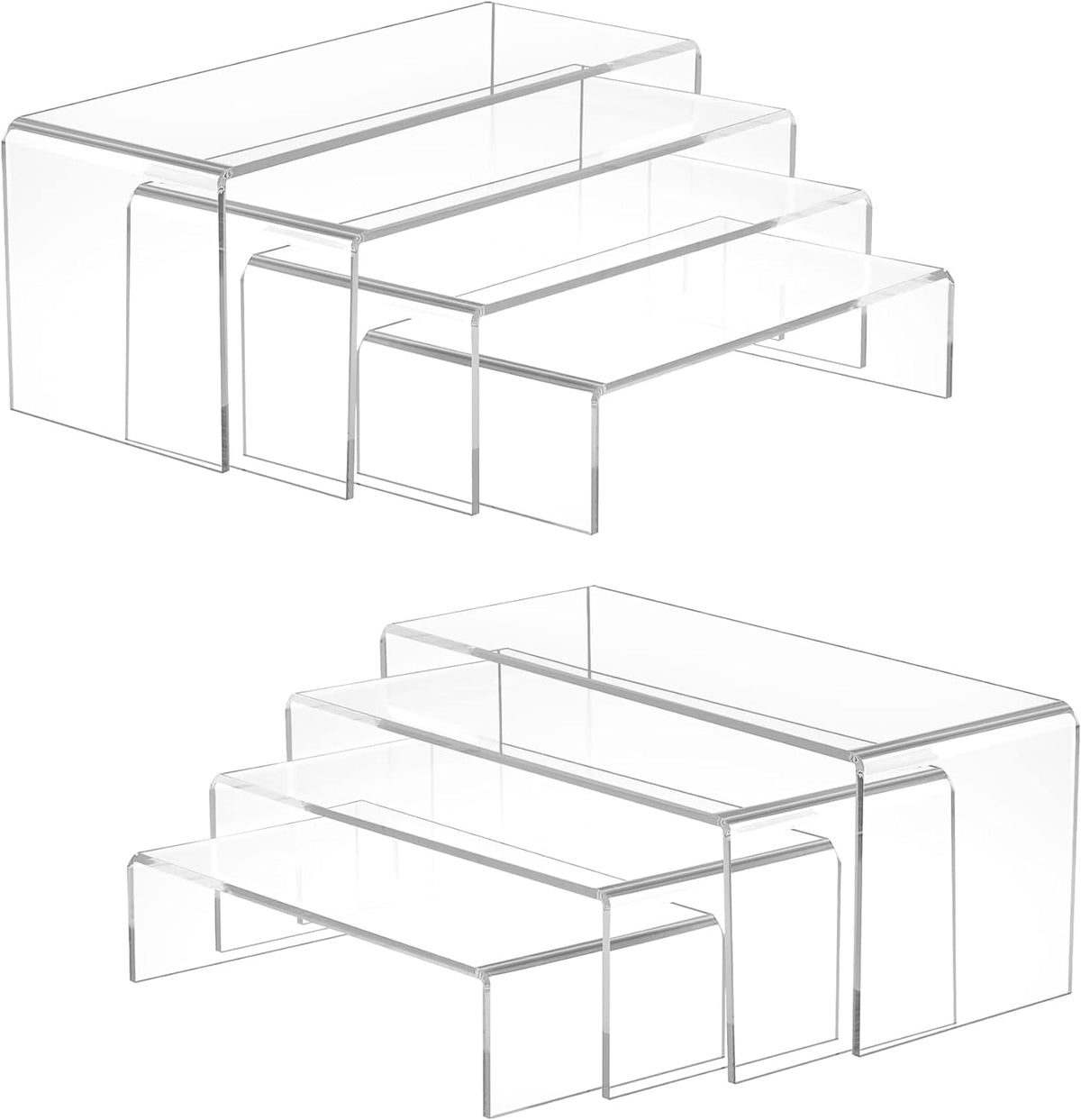 Clear Acrylic Display Risers – Set of 4