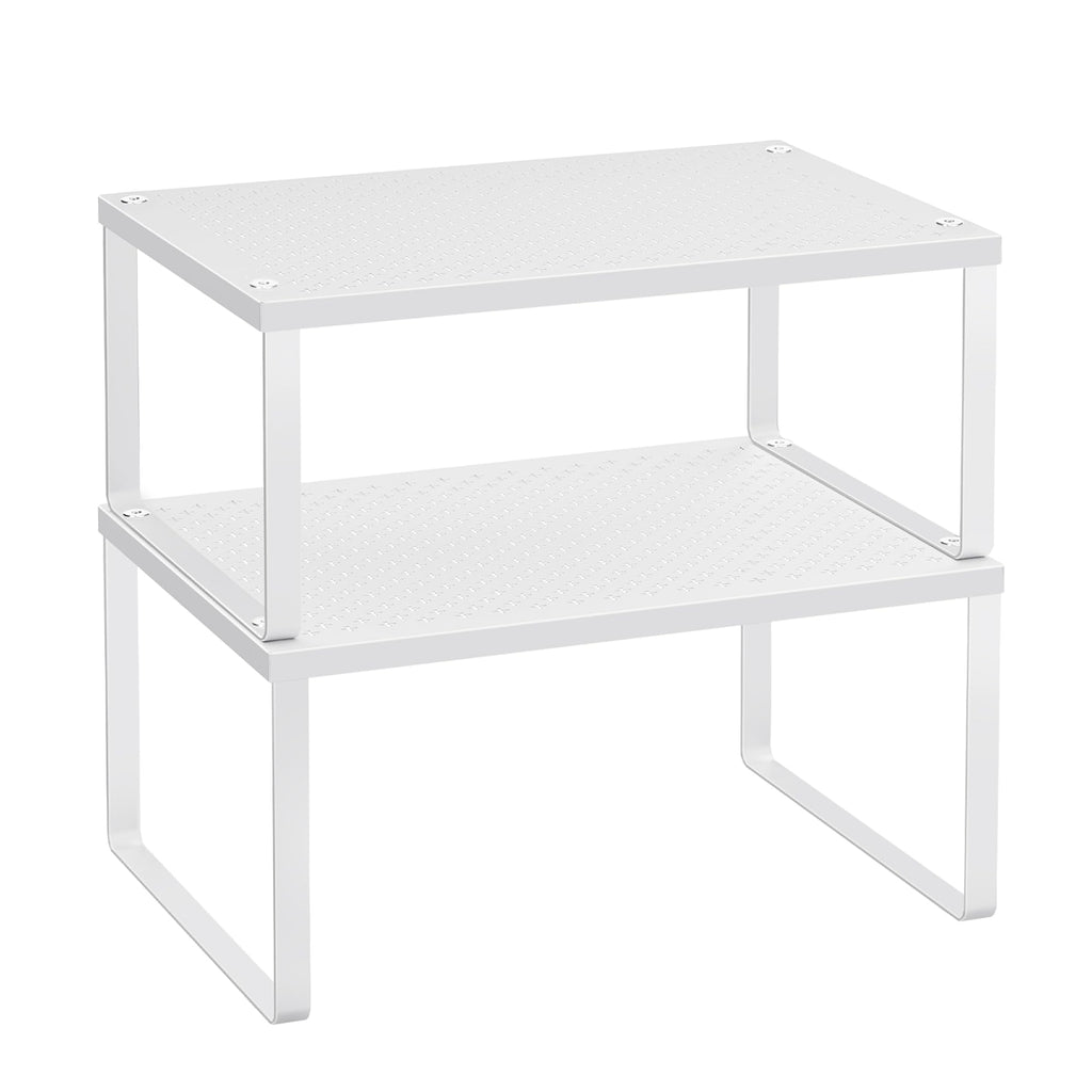 SONGMICS Stackable Cupboard Shelves – Set of 2