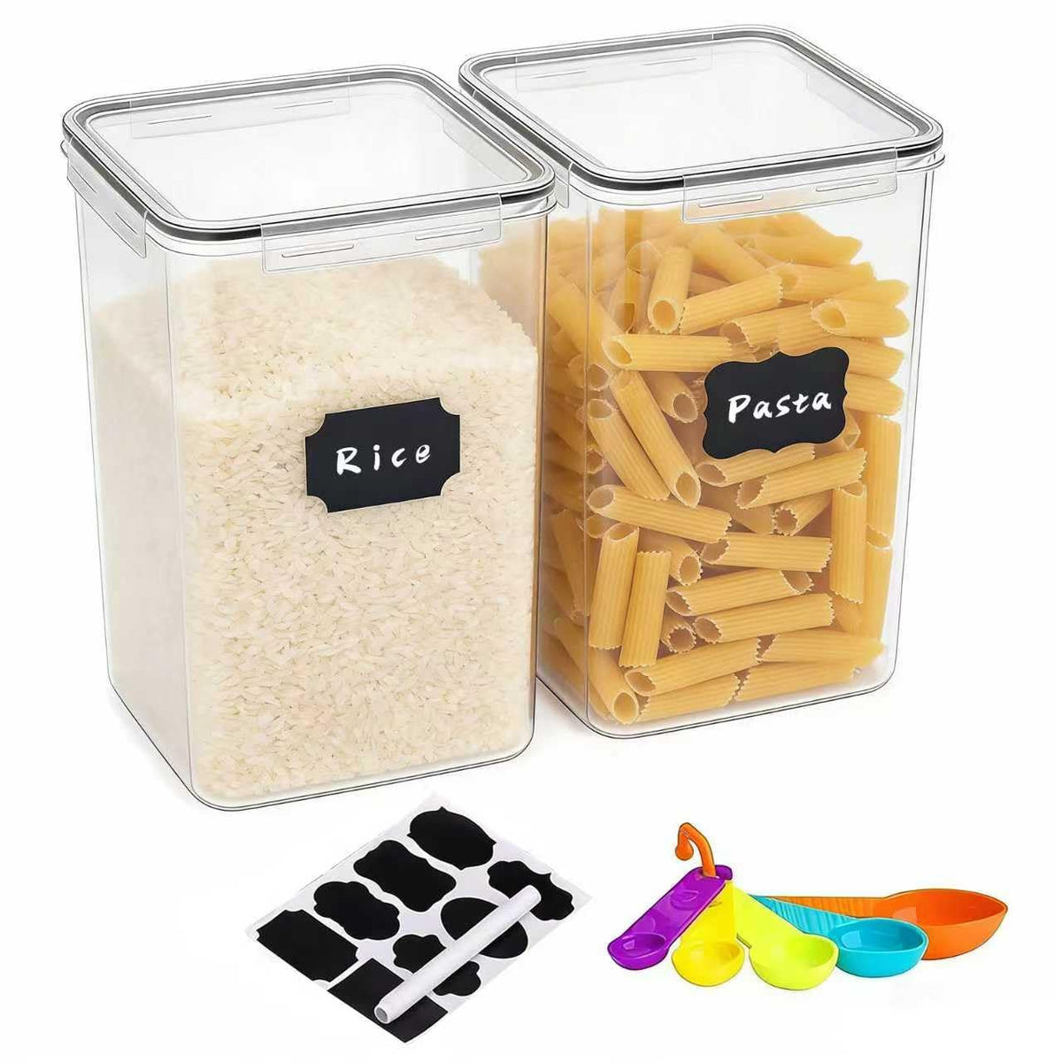 Airtight Pantry Storage Containers Set with Labels