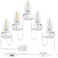 Christmas Village Lights – LED Bulb Cord with Clips