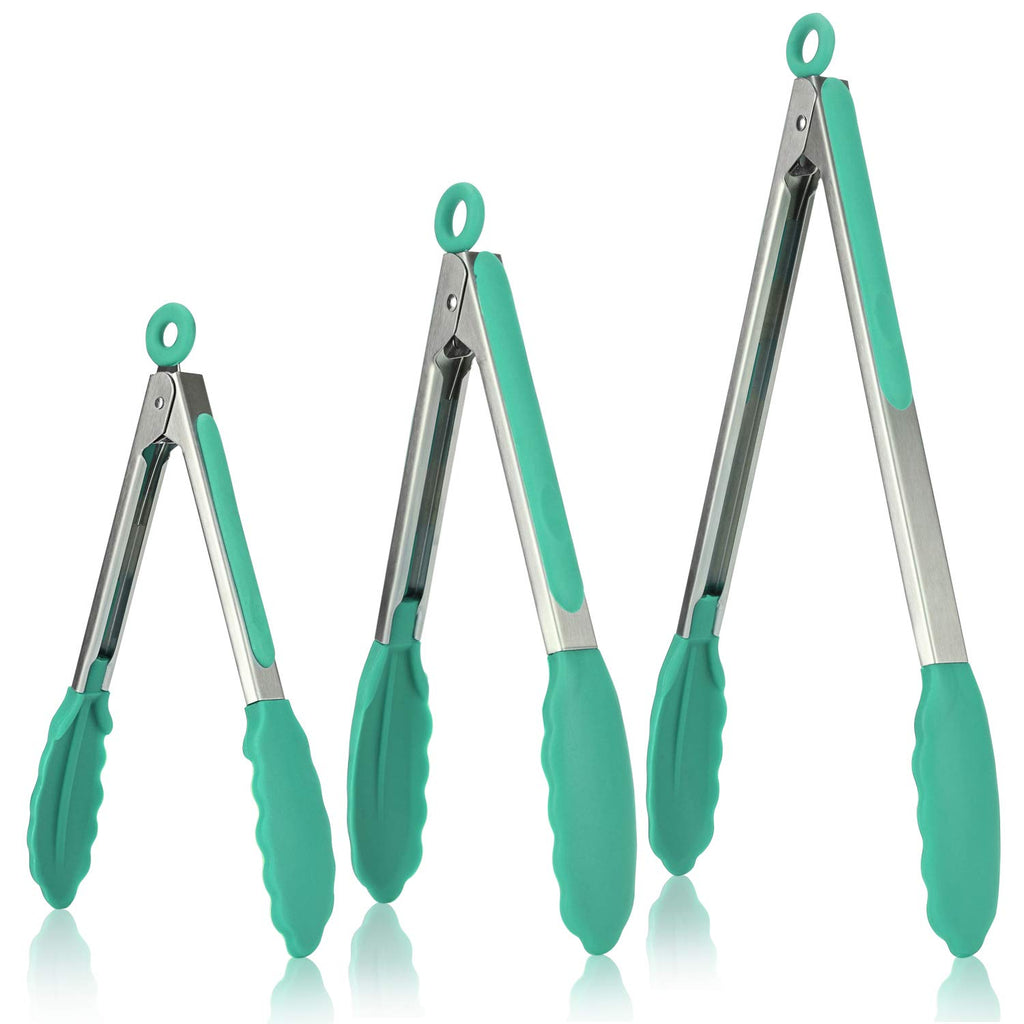 U-Taste Silicone Kitchen Tongs – Set of 3 (18/23/30 cm)