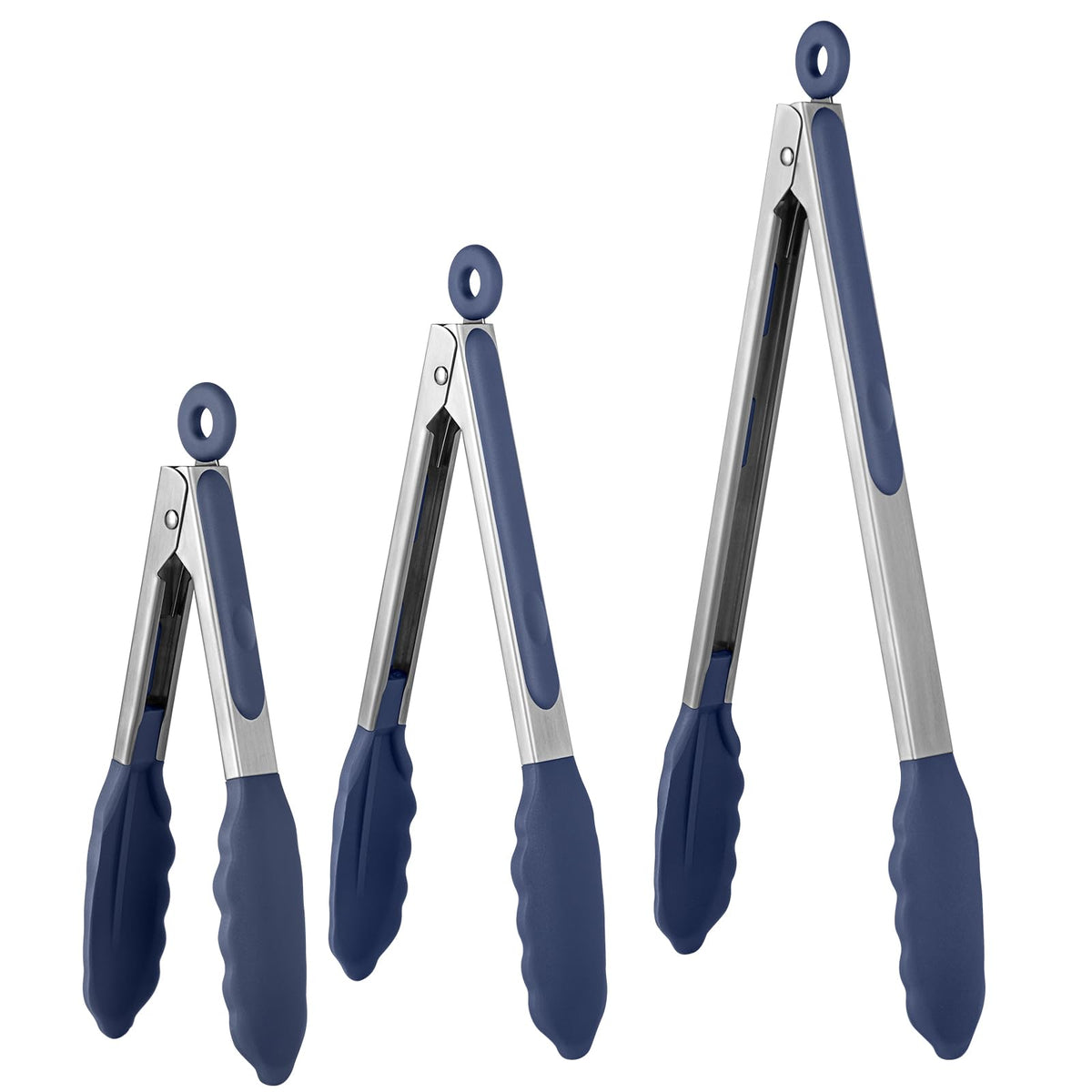 U-Taste Silicone Kitchen Tongs – Set of 3 (18/23/30 cm)