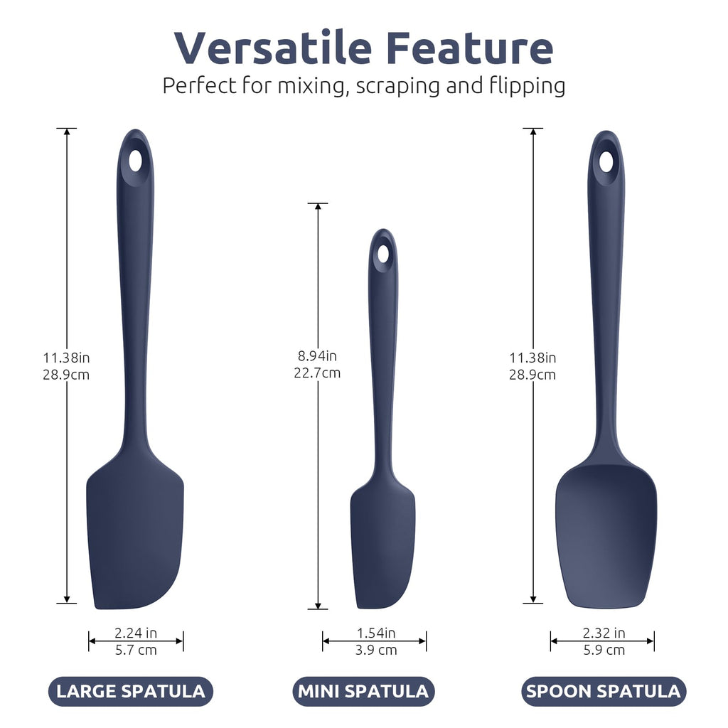 U-Taste Heat-Resistant Silicone Spatula Set – 3 Piece