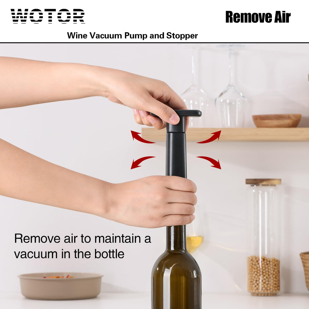 Wine Saver Vacuum Pump with 4 Stoppers