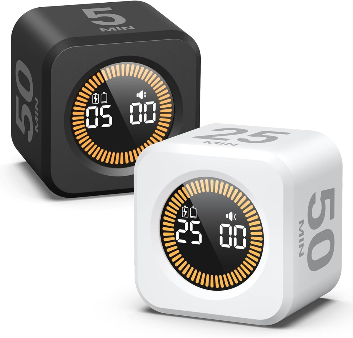 Visual Cube Timer – Flip to Start 5/10/25/50 Min