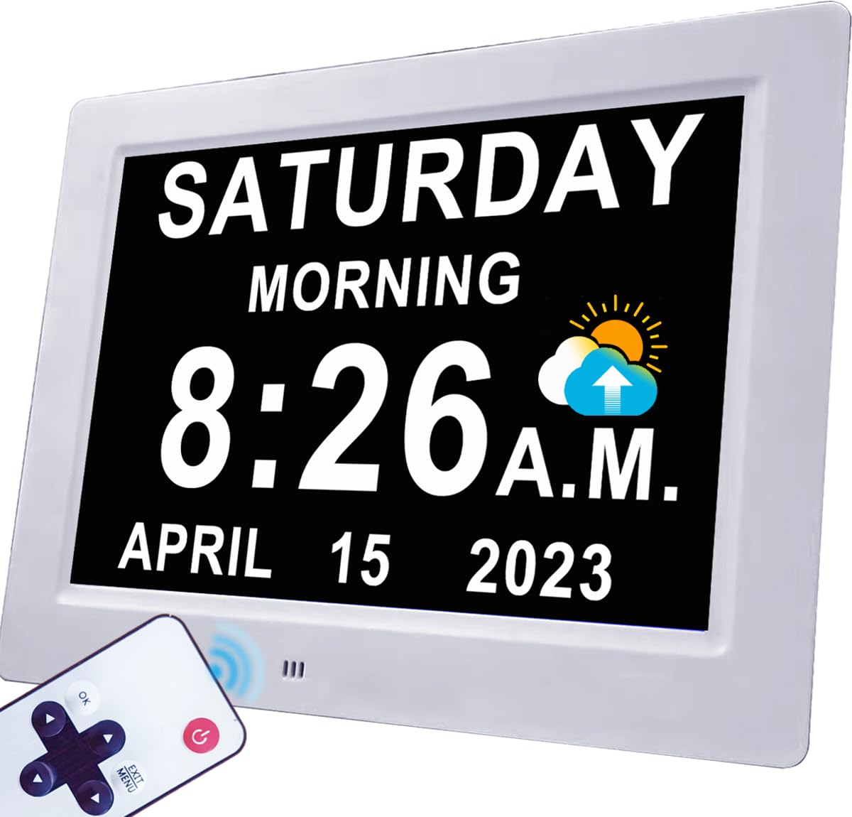 Talking Digital Day & Date Clock – Large Display for Seniors