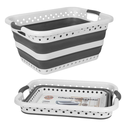45L Collapsible Laundry Basket with Handles