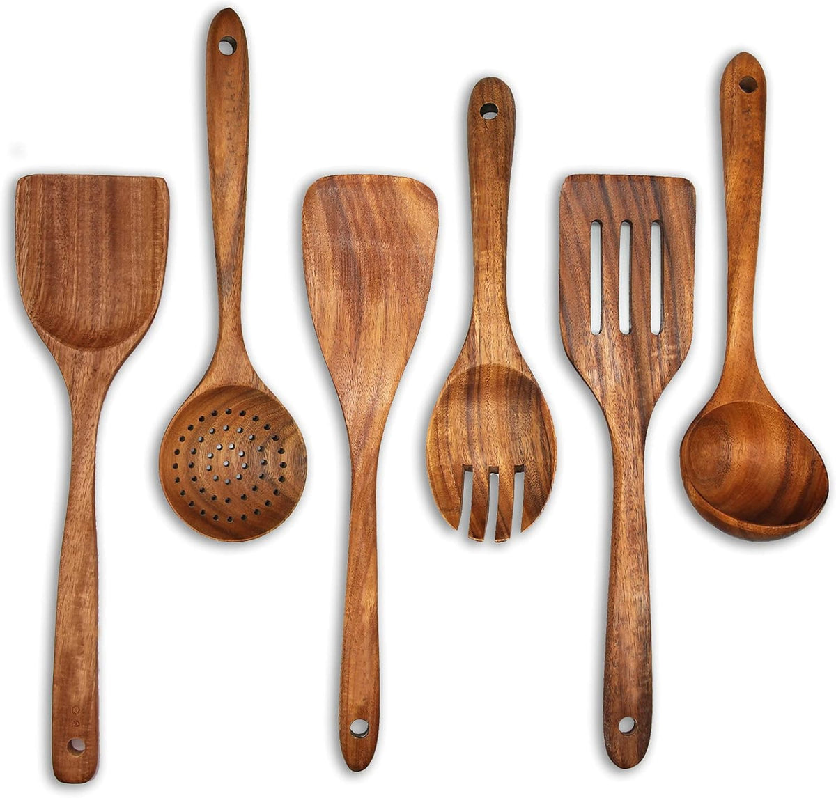 Natural Teak Wooden Cooking Utensils Set