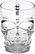 Skull Face Glass Beer Mugs – Set of 2