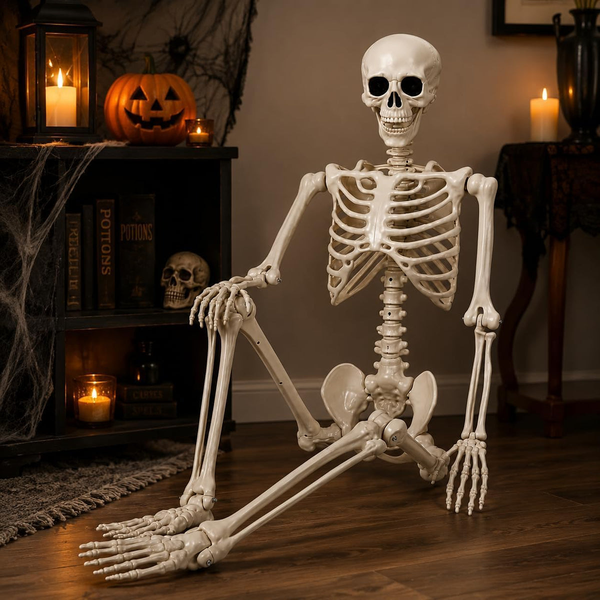 Life-Size Poseable Skeleton – 90 cm Halloween Decoration – view 2