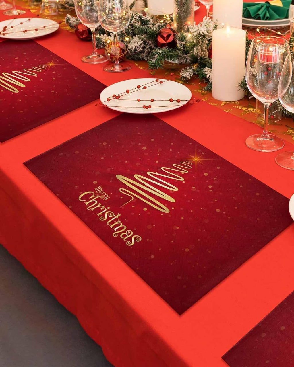 Merry Christmas Tree Placemats – Set of 6 – view 4